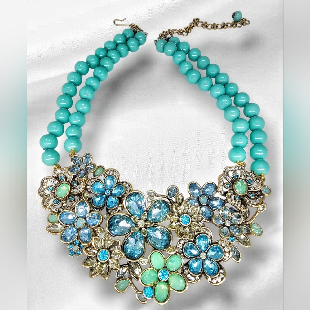 Heidi Daus Flower Necklace - TURQUOISE